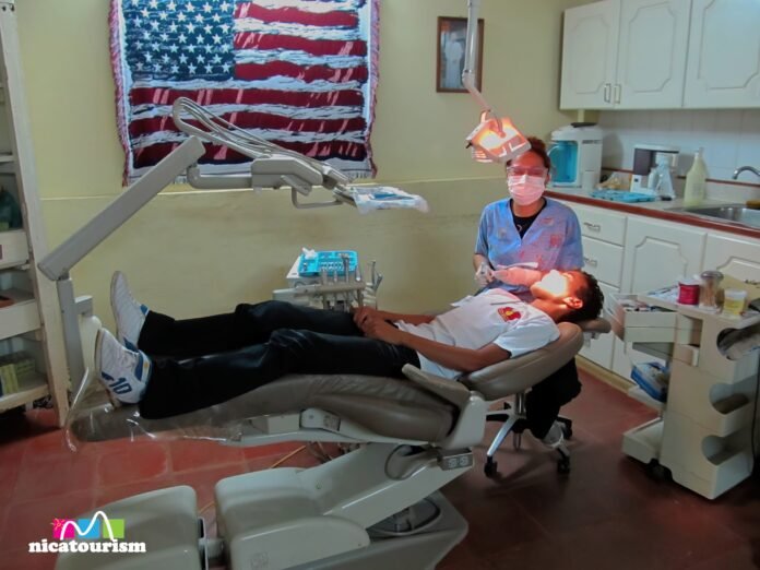 A woman dentist in Granada, Nicaragua