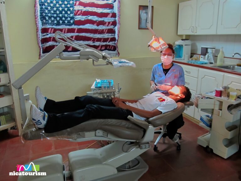 A woman dentist in Granada, Nicaragua