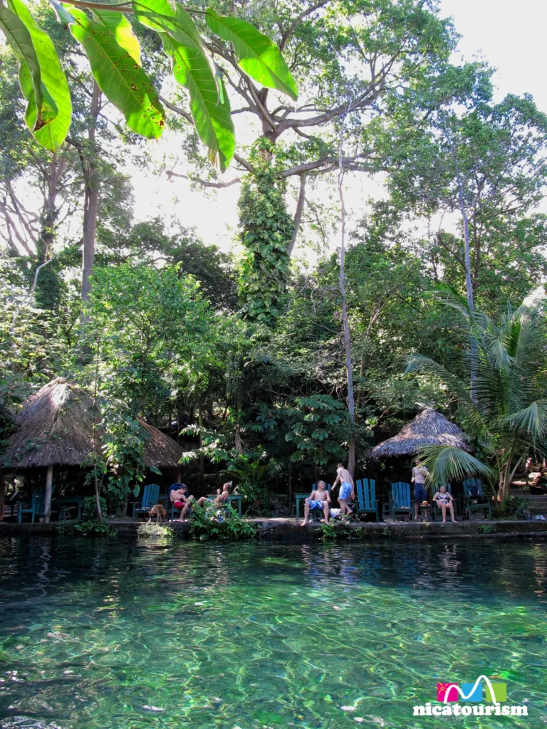 People relaxing at Ojo de Agua, Ometepe, Nicaragua