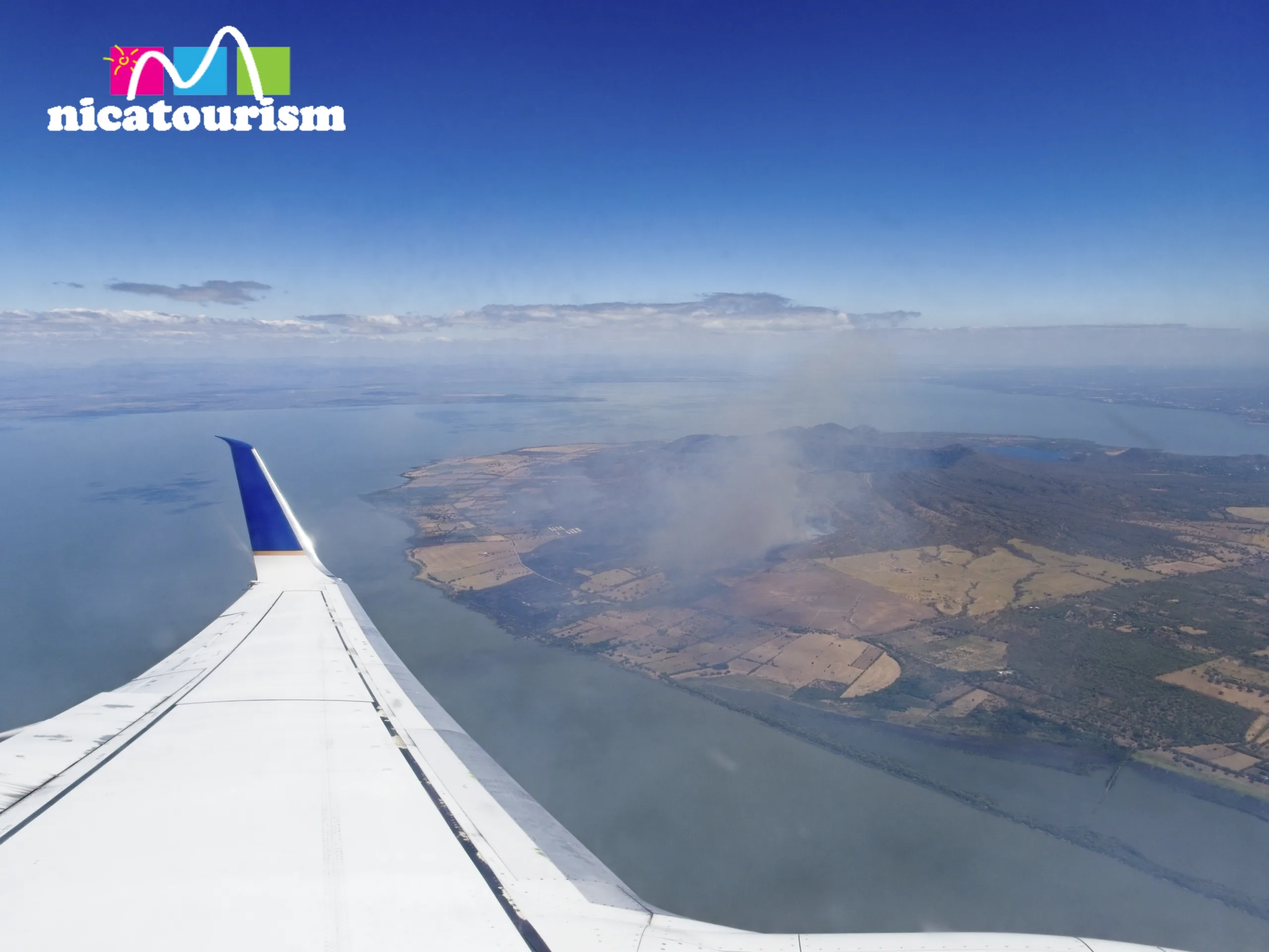 Flight from Panama City to Managua - view of Managua's surrounding areas